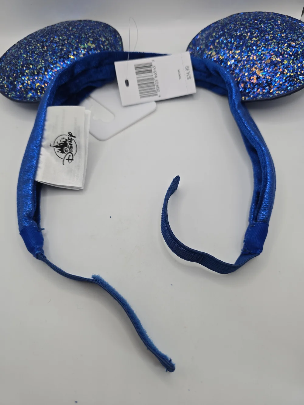 NWT - Disney Blue Glitter Mouse Ear Headband